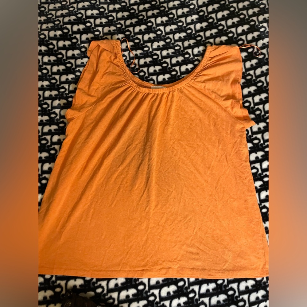 Women's Orange Sleeveless Top